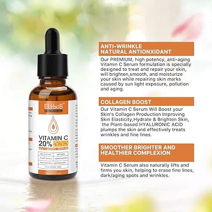 Premium 20% 𝐯𝐢𝐭𝐚𝐦𝐢𝐧 𝐜 𝐬𝐞𝐫𝐮𝐦 - (2PACK) with Hyaluronic Acid, Retinol & Amino Acids - Boost Skin Collagen,Hydrate & Plump Skin, Anti Aging & Wrinkle Facial Serum - Image 6