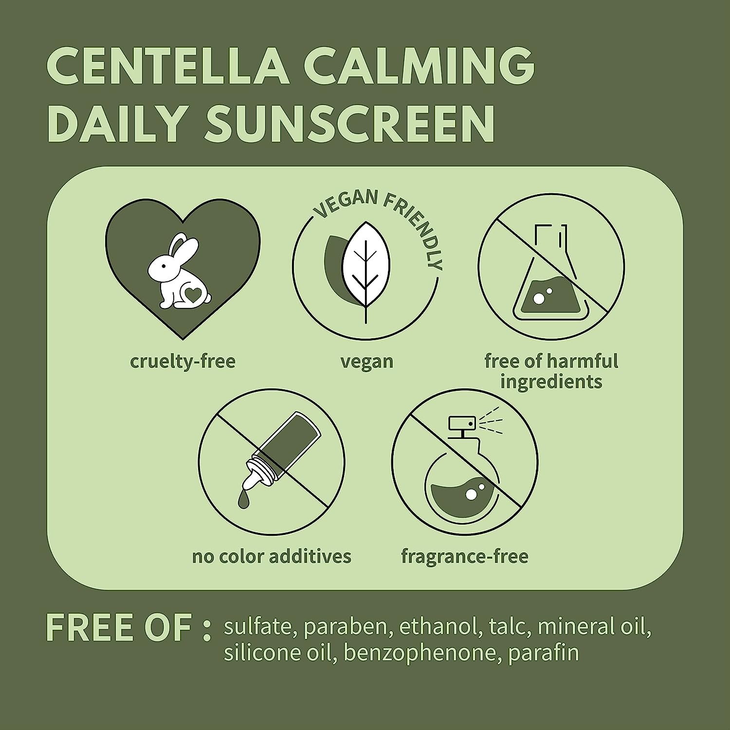 IUNIK Centella Calming Vegan Moisture SPF 50+ PA++++ Non-Sticky No White Cast Light-Weight Daily Sunscreen Reef-Safe UVA UVB Matte-Finish No-Scent 2 Oz Beta-Glucan Dry Oily Sensitive Korean Skincare - Image 5