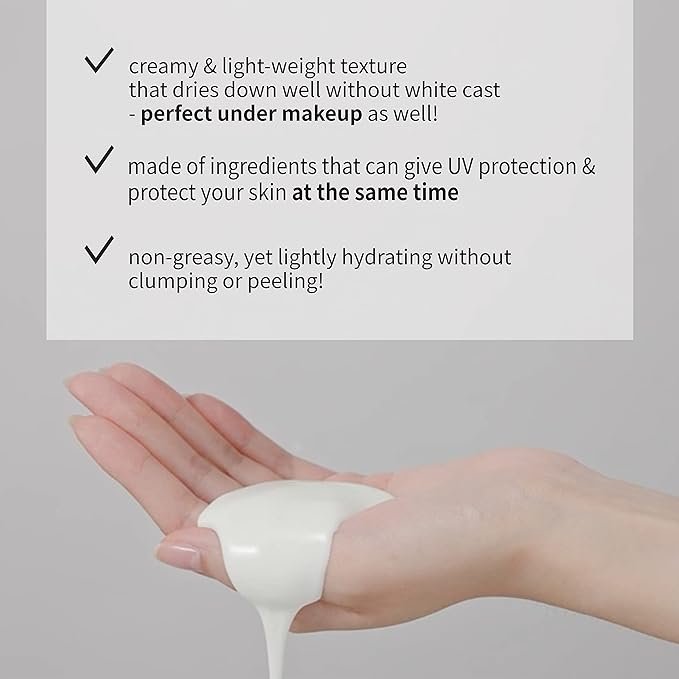 IUNIK Centella Calming Vegan Moisture SPF 50+ PA++++ Non-Sticky No White Cast Light-Weight Daily Sunscreen Reef-Safe UVA UVB Matte-Finish No-Scent 2 Oz Beta-Glucan Dry Oily Sensitive Korean Skincare - Image 6